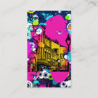 Tarjeta De Visita graffiti urbano diseño de salpicadura de pintura c