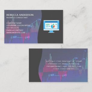 Tarjeta De Visita Gráfica de acciones   Analista de datos