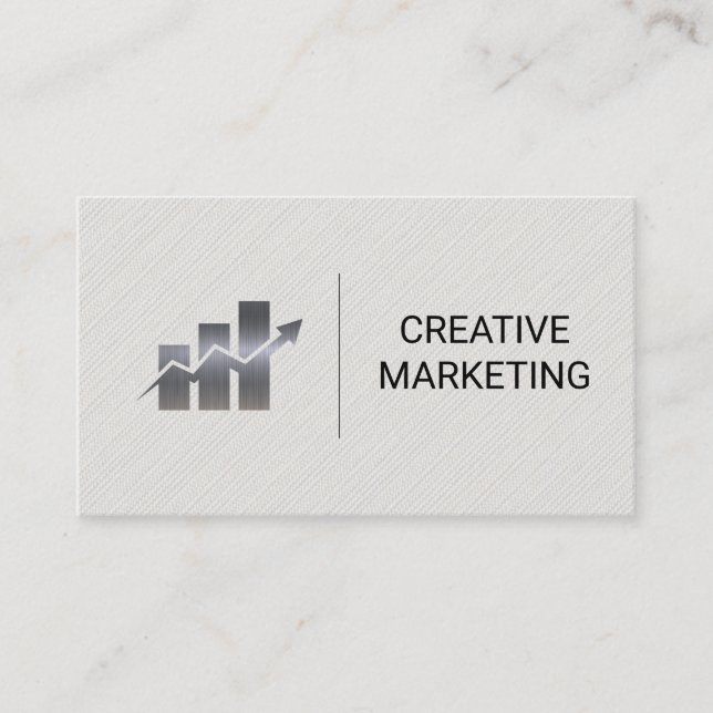 Tarjeta De Visita Gráfica de barra de marketing (Anverso)
