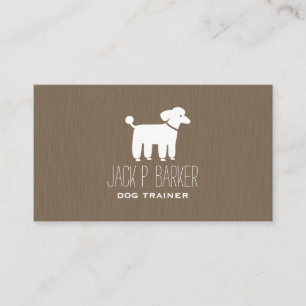 Tarjeta De Visita Gráfica de Caniche Blanco
