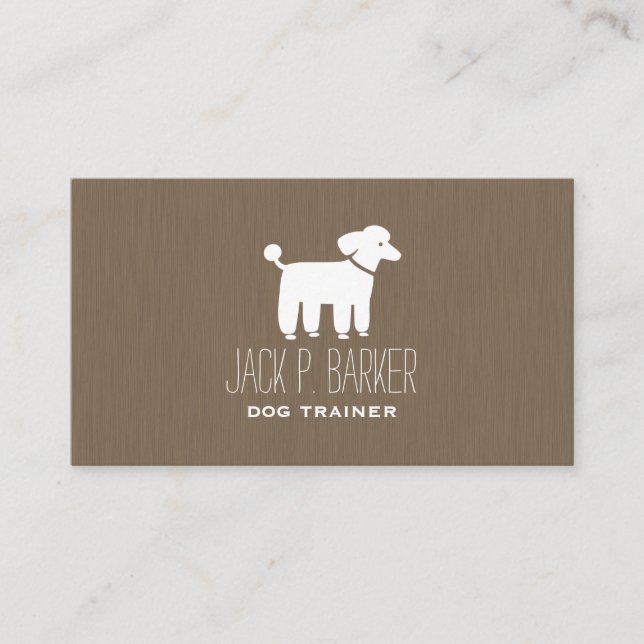 Tarjeta De Visita Gráfica de Caniche Blanco (Anverso)