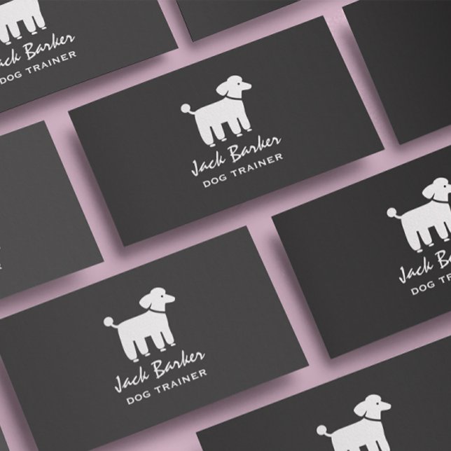 Tarjeta De Visita Gráfica de Caniche Blanco (Subido por el creador)