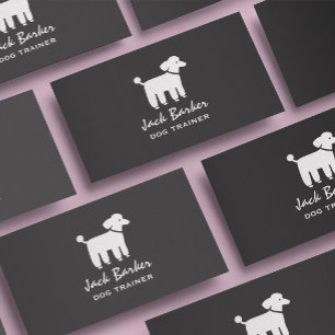 Tarjeta De Visita Gráfica de Caniche Blanco