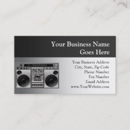 Tarjeta De Visita Gráfica de radio Boombox