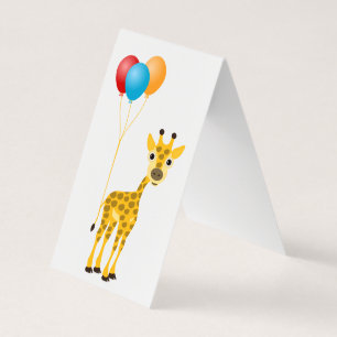 Tarjeta De Visita Gráfica divertida con globos de colores
