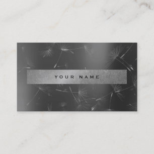 Tarjeta De Visita Gráfica Metálica Grungy Dandelions