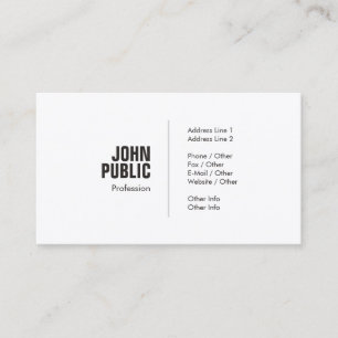 Tarjeta De Visita Gráfica profesional creativa de moda mínima