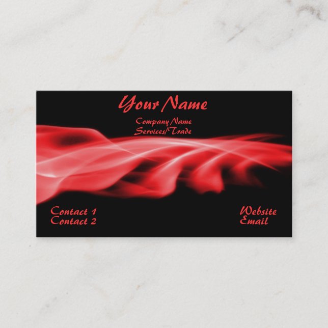 Tarjeta de visita gráfica roja simple (Anverso)