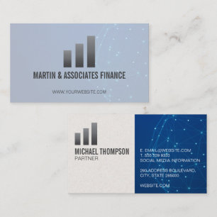 Tarjeta De Visita Gráfico de barras Acciones Tecnología financie