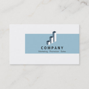 Tarjeta De Visita Gráfico de barras (azul bebé)