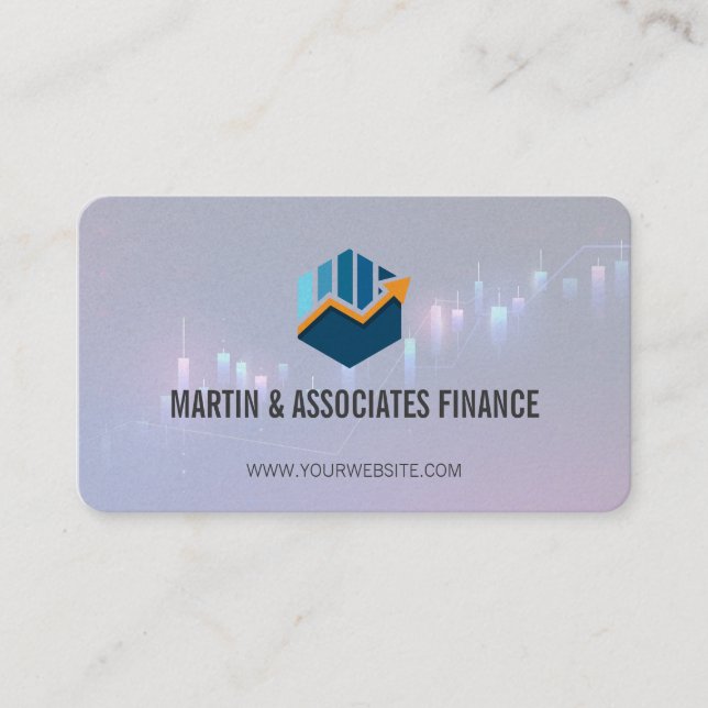 Tarjeta De Visita Gráfico de barras de datos | Cripto | Mercado fina (Anverso)