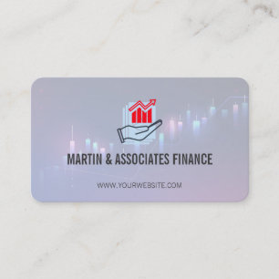 Tarjeta De Visita Gráfico de barras de datos   Gradiente   Mercado f