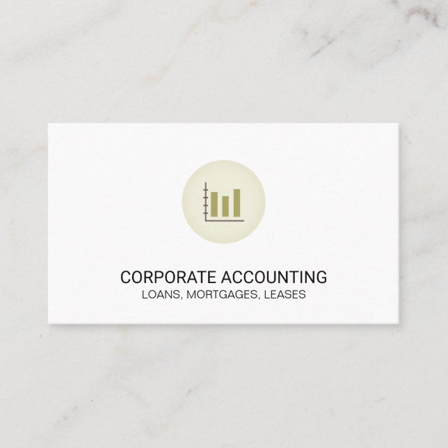 Tarjeta De Visita Gráfico de barras financieras (Anverso)