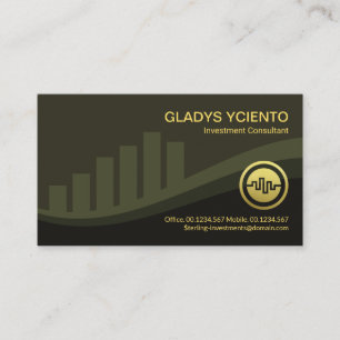 Tarjeta De Visita Gráfico de Bolsa de Valores que genera inversión