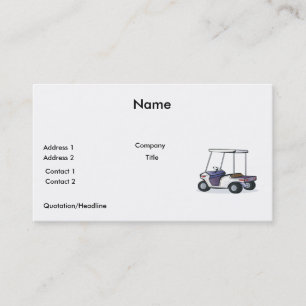 Tarjeta De Visita gráfico de carrito de golf
