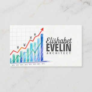 Tarjeta De Visita Gráfico de crecimiento de la moneda yen g43