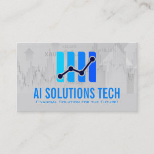 Tarjeta De Visita Gráfico de finanzas de acciones   Ai Tech