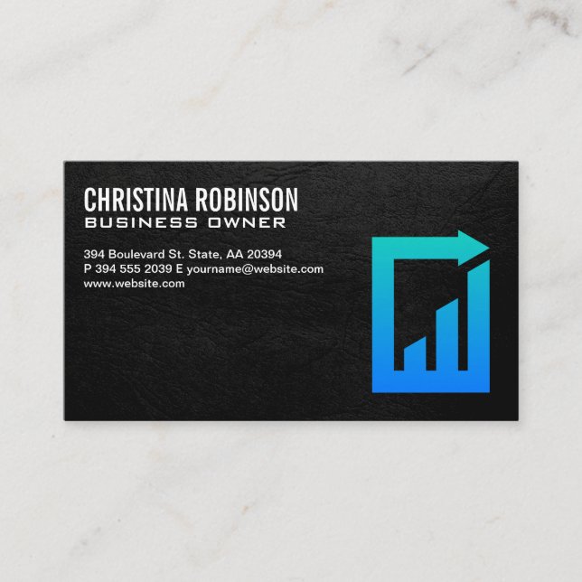 Tarjeta De Visita Gráfico de finanzas documento logotipo (Anverso)