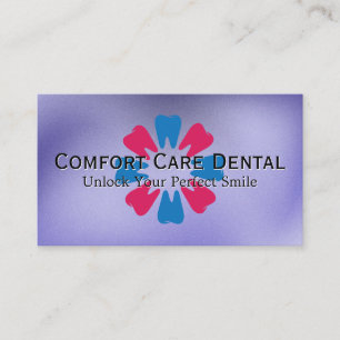 Tarjeta De Visita Gráfico de flor dental   Dentista