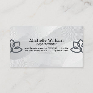 Tarjeta De Visita Gráfico de flores de Lotus   Profesor de Yoga   Yo
