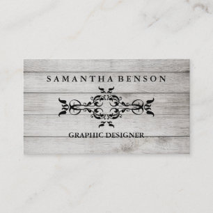 Tarjeta De Visita Gráfico de madera de la textura del país rústic