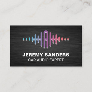 Tarjeta De Visita Gráfico de sonido del ecualizador de altavoces