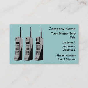 Tarjeta De Visita Gráfico de Teléfono Móvil Retro