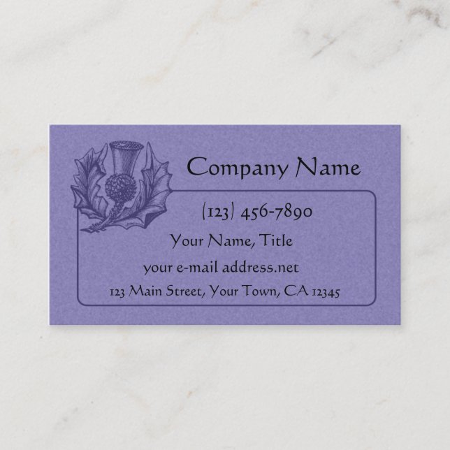 Tarjeta De Visita Gráfico escocés del cardo (Anverso)