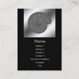 Tarjeta De Visita Gráfico espiral monocromático