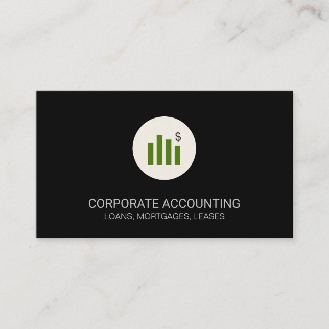 Tarjeta De Visita Gráfico financiero (Anverso)