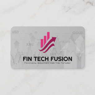 Tarjeta De Visita Gráfico financiero Acciones y valores