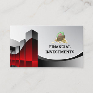 Tarjeta De Visita Gráfico financiero Bolsa de dinero Contador