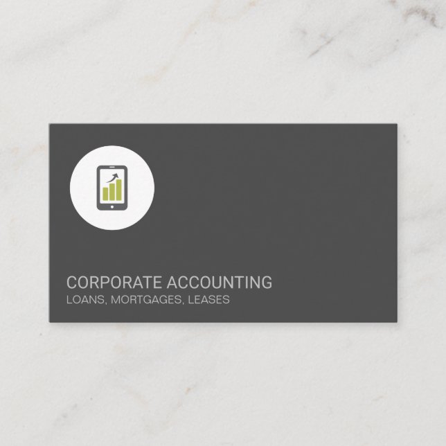 Tarjeta De Visita Gráfico financiero | Consultoría (Anverso)