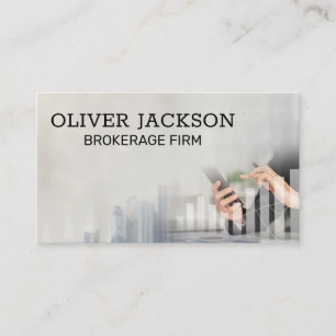 Tarjeta De Visita Gráfico financiero   Contador