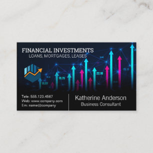 Tarjeta De Visita Gráfico financiero del mercado de valores   Finanz