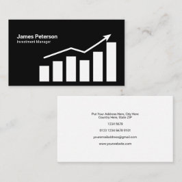 Tarjeta De Visita Gráfico | Incremento | Negro