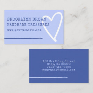 Tarjeta De Visita Gráfico minimalista simple pastoral azul lindo cor