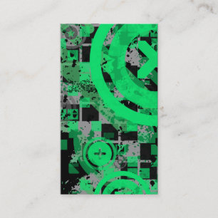 Tarjeta De Visita gráfico verde vertical