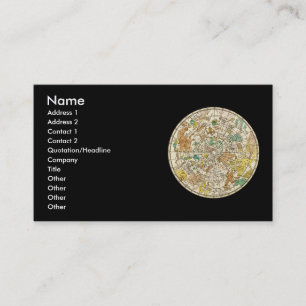 Tarjeta De Visita Gráfico y mapa de constelaciones de estrellas del 