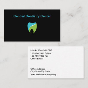 Tarjeta De Visita Gráficos de dientes modernos de la oficina de dent