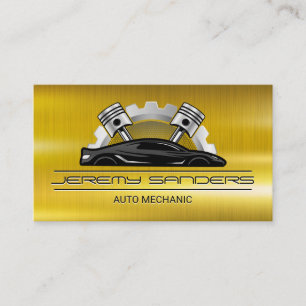 Tarjeta De Visita Gráficos de servicio automático   Industrias metal