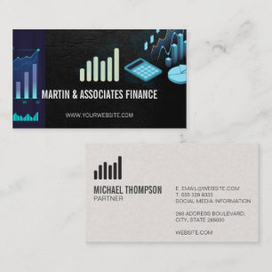 Tarjeta De Visita Gráficos financieros   Calculadora de existencias