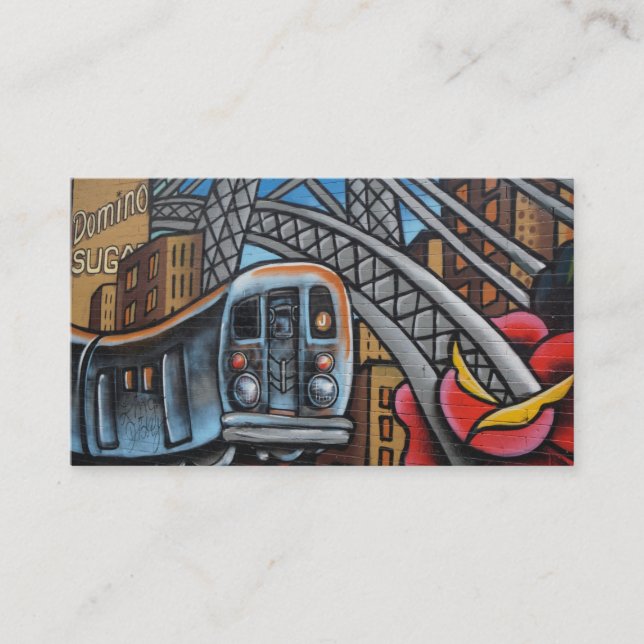 Tarjeta De Visita Grafiti urbano en tren subterráneo (Anverso)