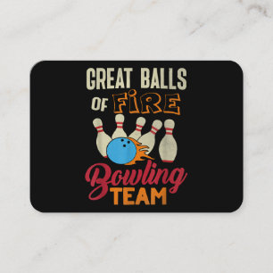 Tarjeta De Visita Gran Balls Fire Bowling Team Shirt Funny Vintage