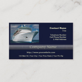 Tarjeta De Visita Gran barco de crucero blanco