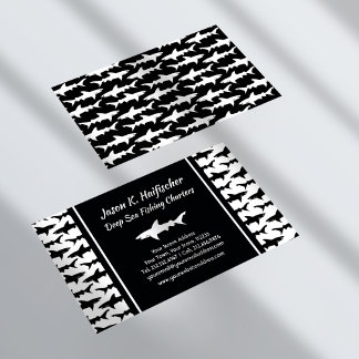 Tarjeta De Visita Gran Capitán de Tiburones Blancos Scuba