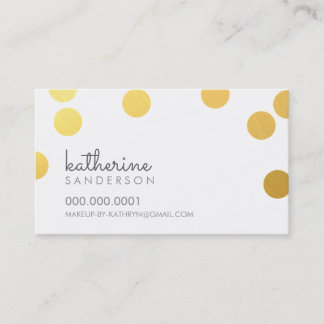Tarjeta De Visita GRAN CONFETTI SPOT moderno negrita Relieve metaliz