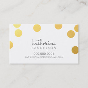 Tarjeta De Visita GRAN CONFETTI SPOT moderno negrita Relieve metaliz