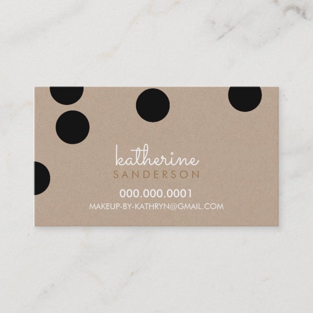 Tarjeta De Visita GRAN CONFETTI SPOT negro negrita moderno (Anverso)