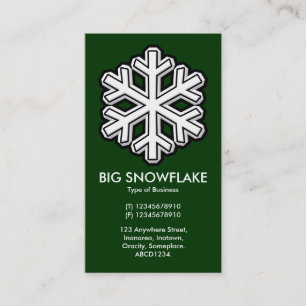 Tarjeta De Visita Gran copo de nieve - Verde oscuro (003300)
